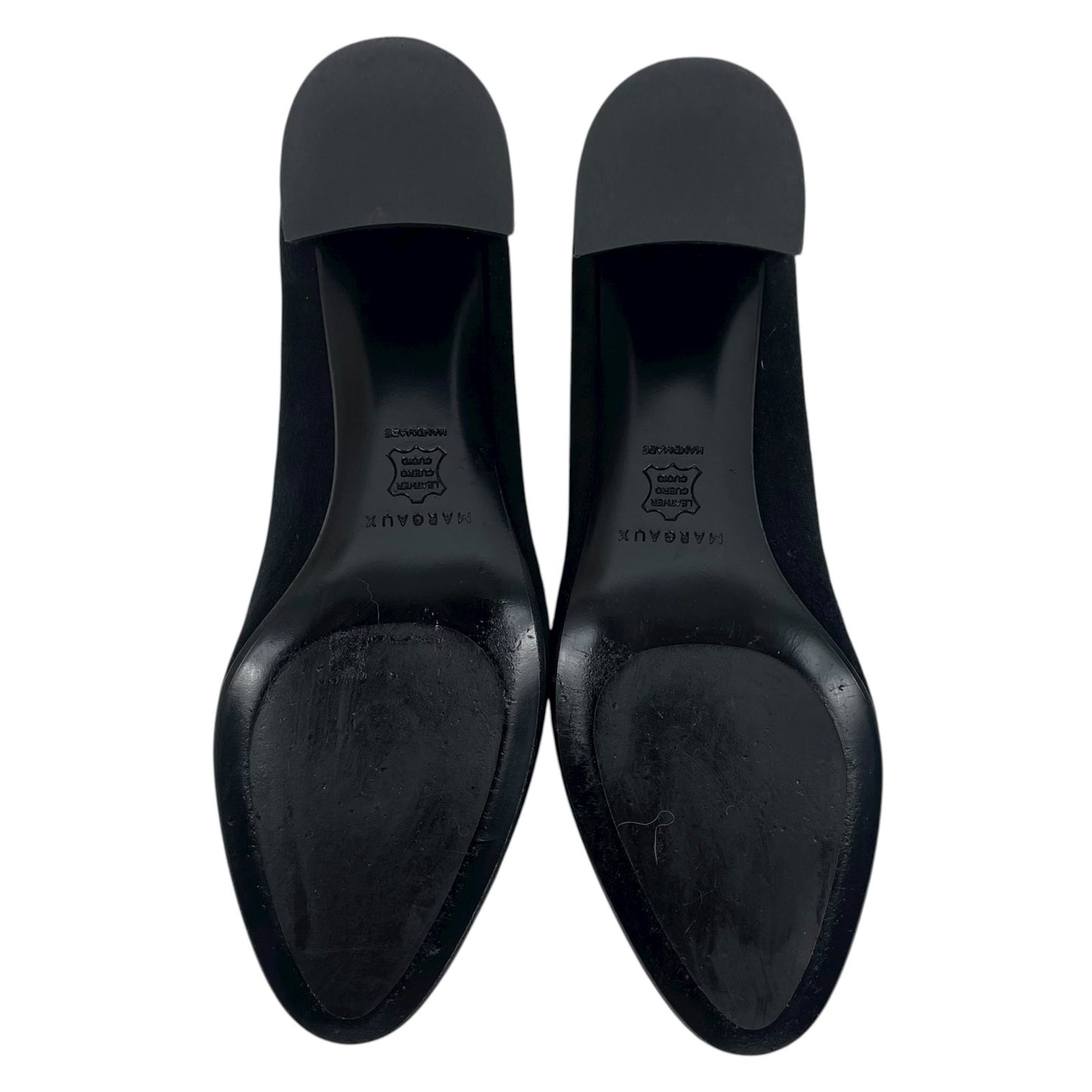 Margaux The Heel Pump in Black Suede Round Toe Block Heel Size 40M/ 9.5