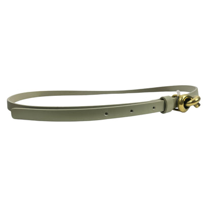 Bottega Veneta Knot Buckle Leather Belt Travertine Green Size 95cm/38