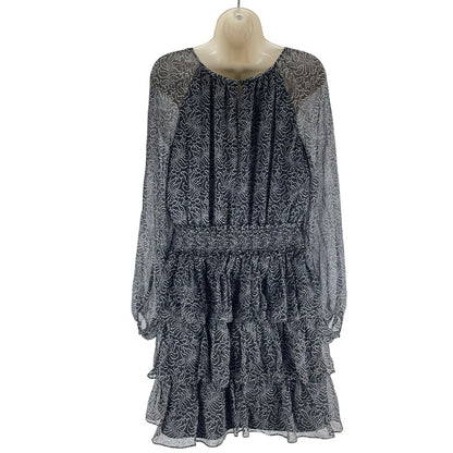 Cinq a Sept Annabel Silk Mini Dress Printed Tiered Ruffle Size 8