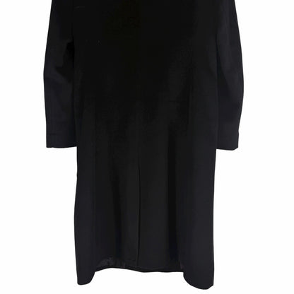 Cole Haan Single Breasted Wool Blend Long Coat Black Size 8
