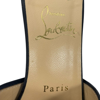 Christian Louboutin Nicol is Back 85 Crepe Satin Mule Sandal Size 37.5