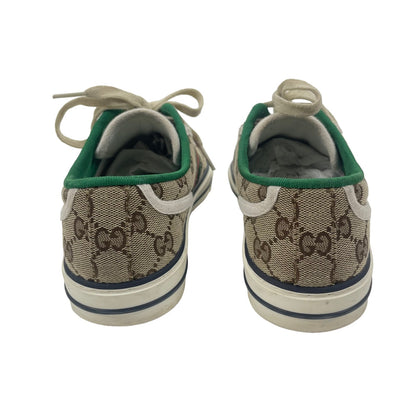 Gucci GG Tennis 1977 Sneakers Lace Up Beige Ebony Original Size 38