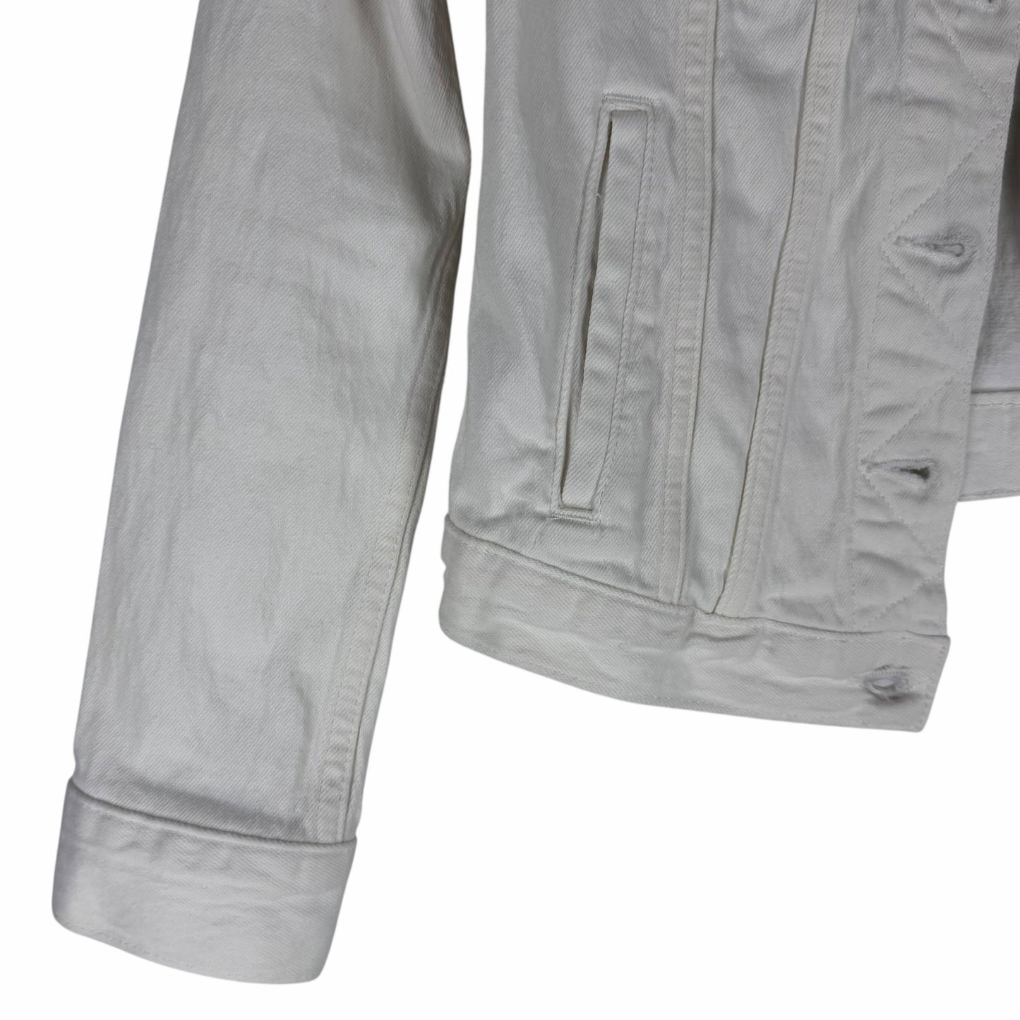 Banana Republic Classic White Denim Jacket Size XXS Petite