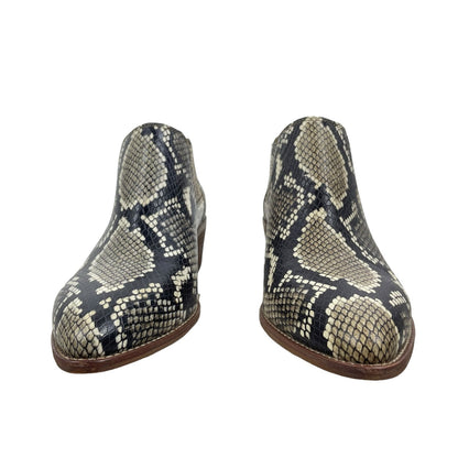 Madewell Sonia Snakeskin Printed Chelsea Boots Natural Size 7.5