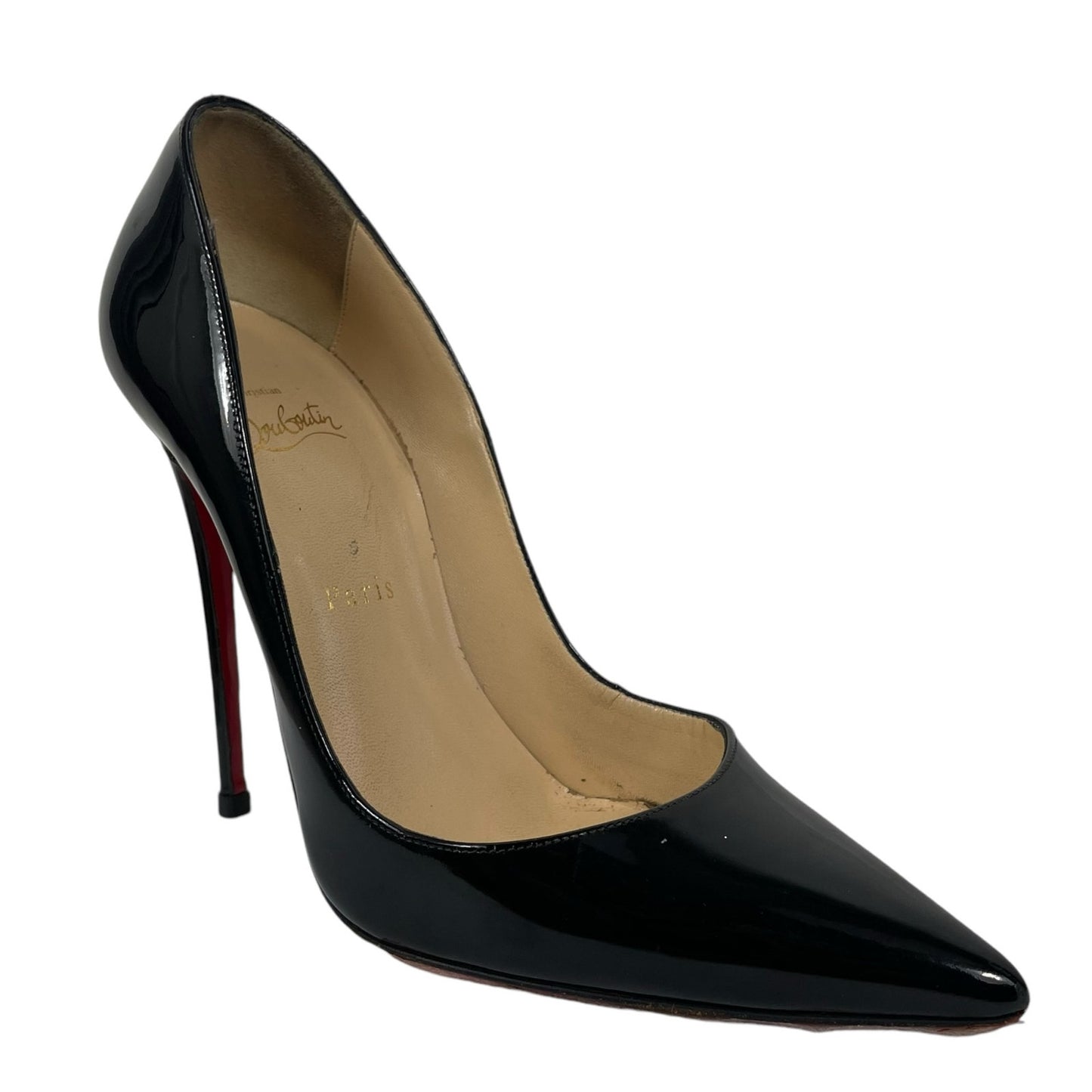 Christian Louboutin So Kate 120mm Patent Leather Pumps Black Size 39.5