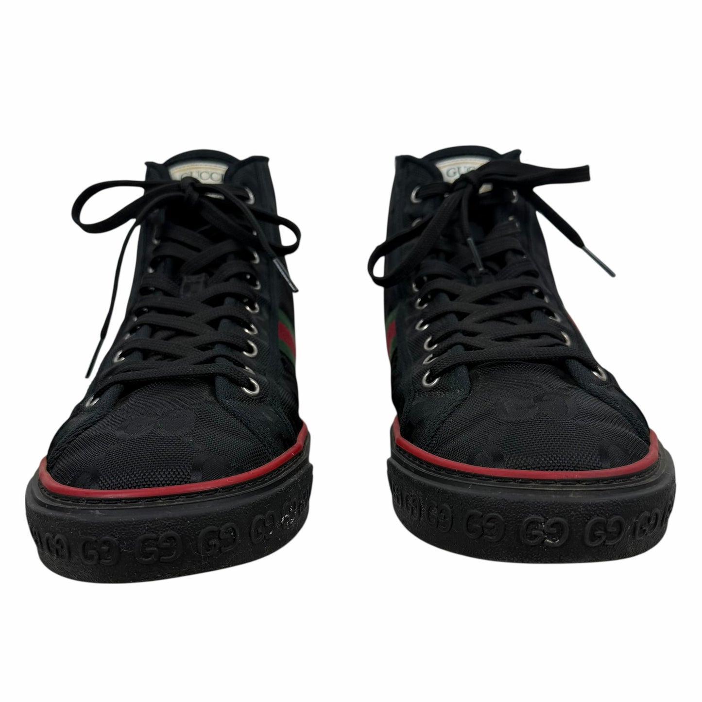 Gucci Off the Grid High Top Sneakers 1977 Tennis Shoes Black Men Size 10.5/US 11
