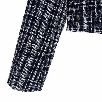 Rag & Bone Elvy Tweed Double Breasted Blazer Jacket Navy Size 12