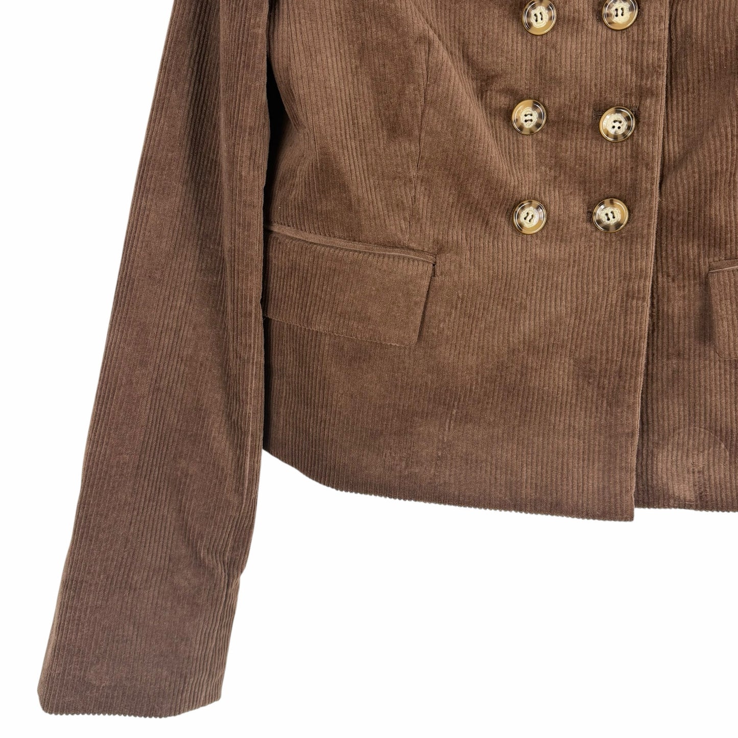 Veronica Beard Bentley Double Breasted Corduroy Jacket Brown Size 2