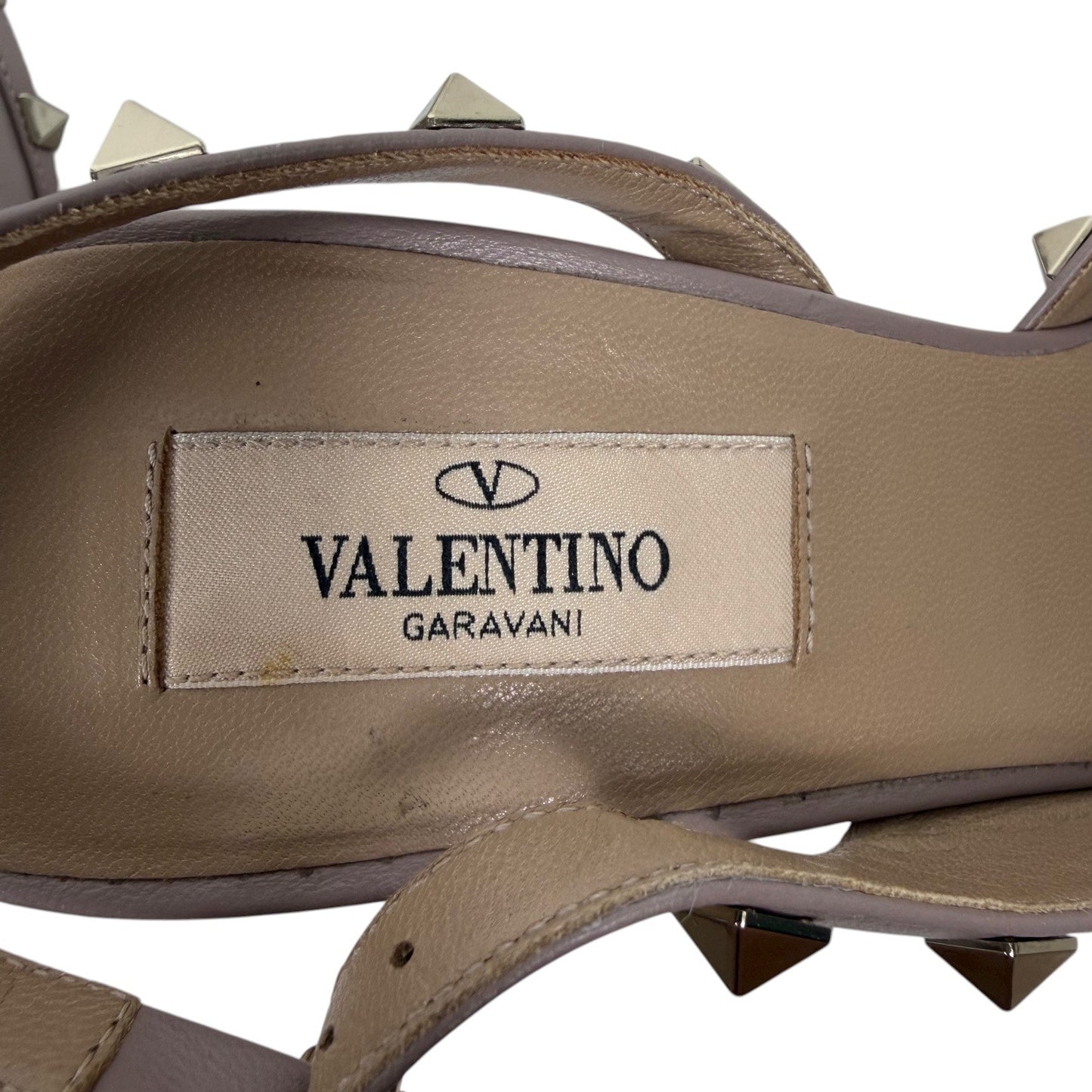 Valentino Garavani Rockstud 100 Patent Leather Slingback Pump Pink Size 40