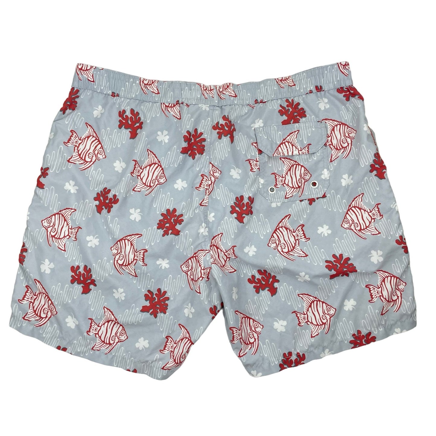 Reyn Spooner Fish Coral Reef Printed Swim Trunk Shorts Hawaiian Size 2XL