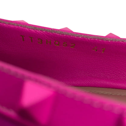 Valentino Garavani Rockstud Satin Ballet Flat Pink Size 41