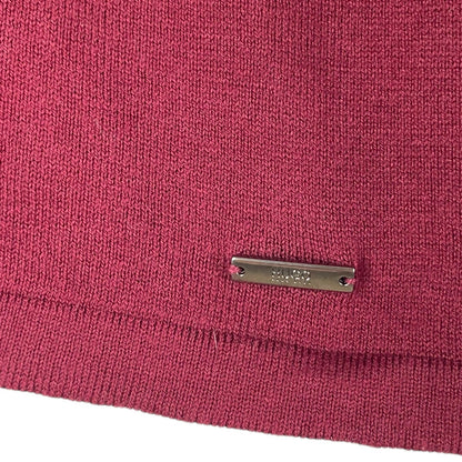 Hugo Boss San Bastio Crew Neck Sweater Silk Blend Red Size S