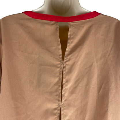 Walter Baker Leilani Short Sleeve Boxy Top Camel Red Size S