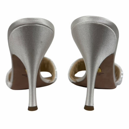 Veronica Beard Braxton Beaded Mule Sandal Coconut White Size 9M