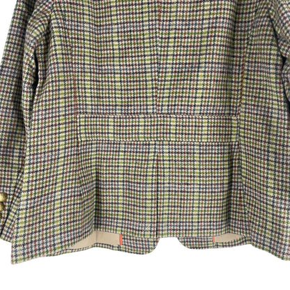 Talbots Classic Shetland Blazer Jacket Morning Plaid Green Size 14P