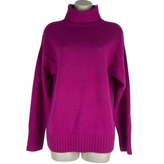 Naadam Luxe Cashmere Turtleneck Tunic Sweater Fuschia Pink Size XS