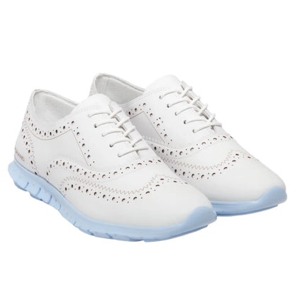 Cole Haan Zerogrand Wingtip Leather Oxford Shoes Lace Up Blue Size 8B