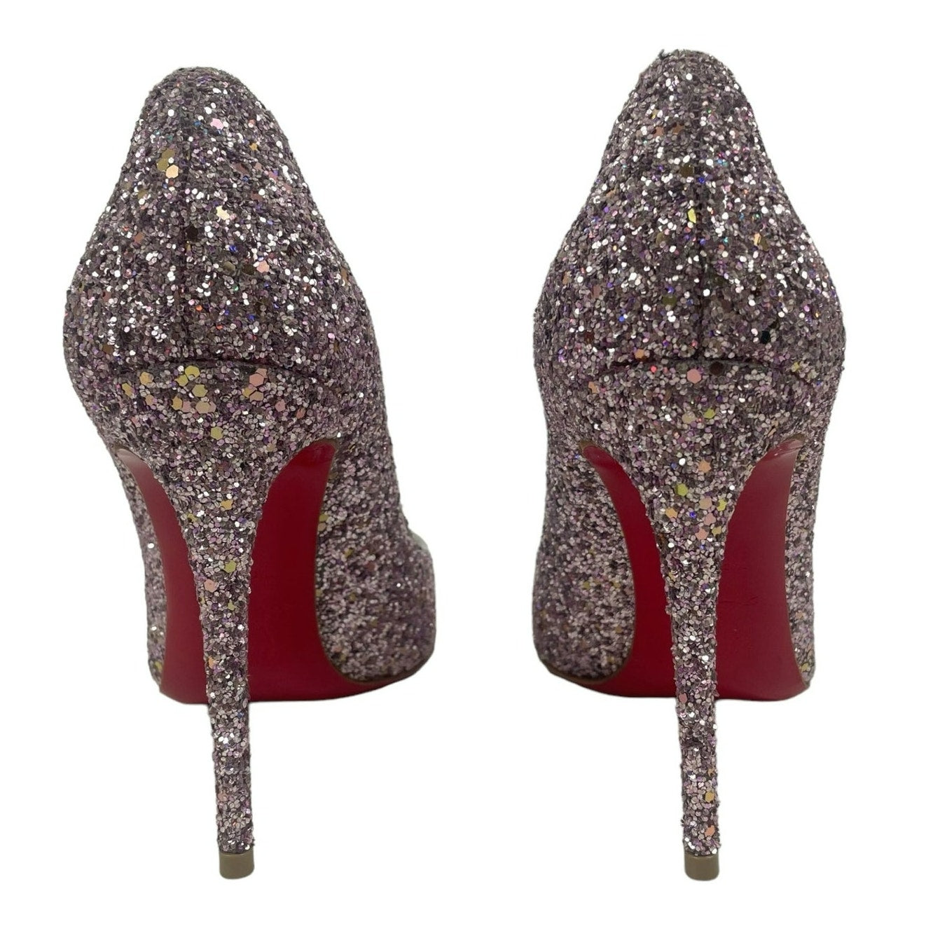 Christian Louboutin Pigalle 120 Glitter Pointed Toe Pump Pink Size 38