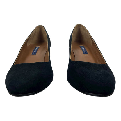 Margaux The Heel Pump in Black Suede Round Toe Block Heel Size 40M/ 9.5