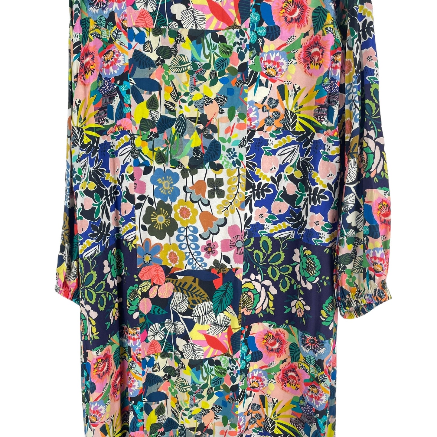 Johnny Was Puff Sleeve Maxi Dress Swim Cover Up Layla Print Size XS