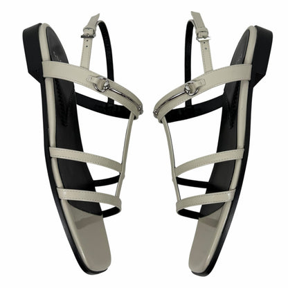 Gucci Divine Horsebit Slingback Flat Sandal Mystic White Size 37.5