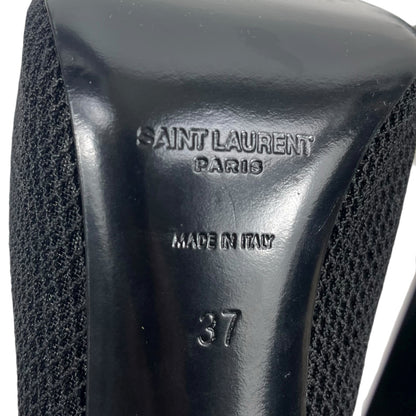 Saint Laurent Oxalis 115mm Mesh Pointed Toe Ankle Boots Black Size 37