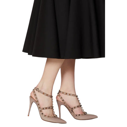 Valentino Garavani Rockstud 100mm Patent Caged Pump Poudre Pink Size 41