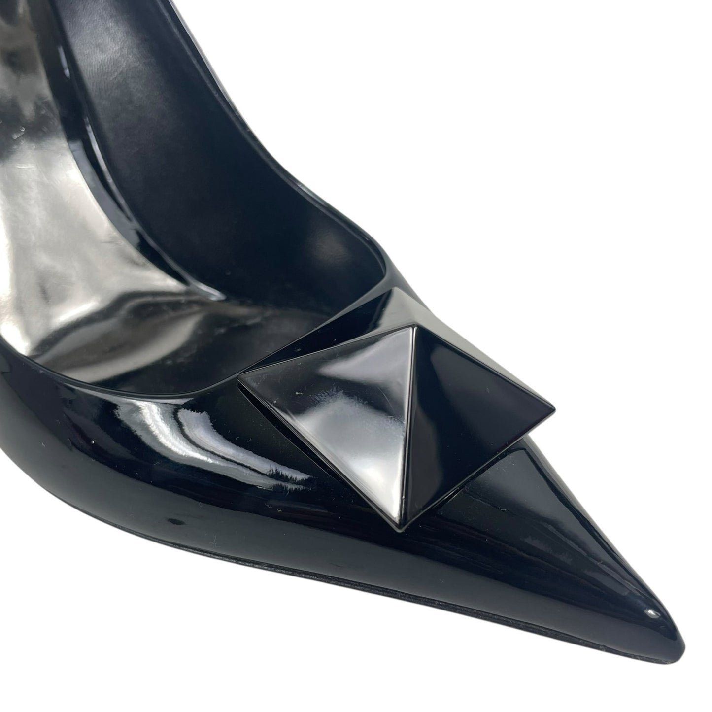 Valentino Garavani One Stud 100 Patent Leather Pumps Black Size 37