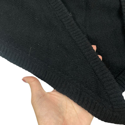 Toteme Triangle Wool & Cashmere Blend Scarf Wrap Black One Size