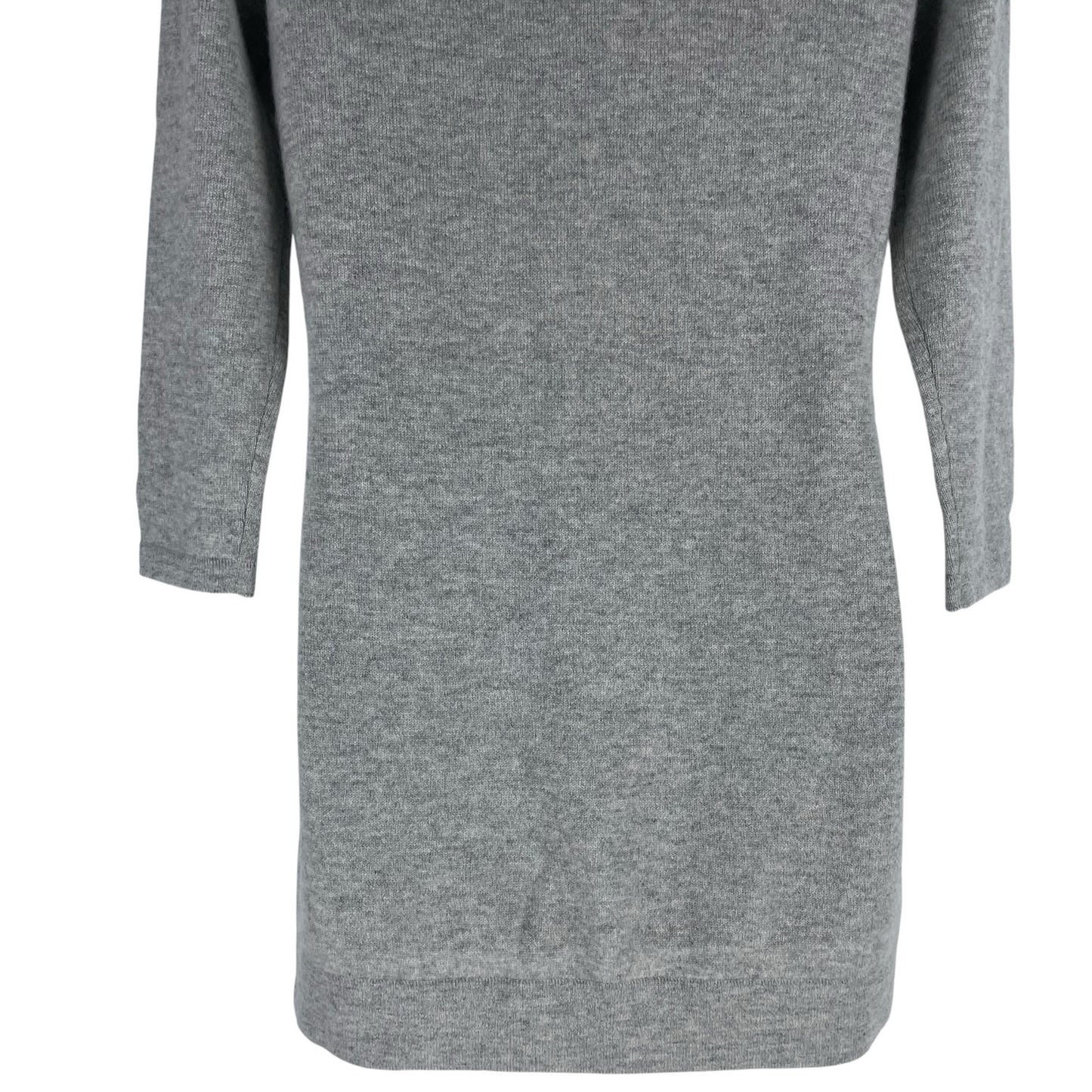 NEW Magaschoni 100% Cashmere Square Neck Tunic Sweater Gray Size S