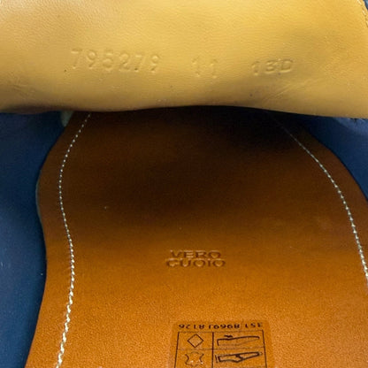 Gucci Byorn Guccisima Horsebit Suede Driver Loafer Blue Size 11/US 11.5