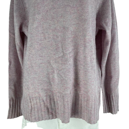 Qi Cashmere V Neck Long Sleeve Sweater Unicorn Purple Size XL