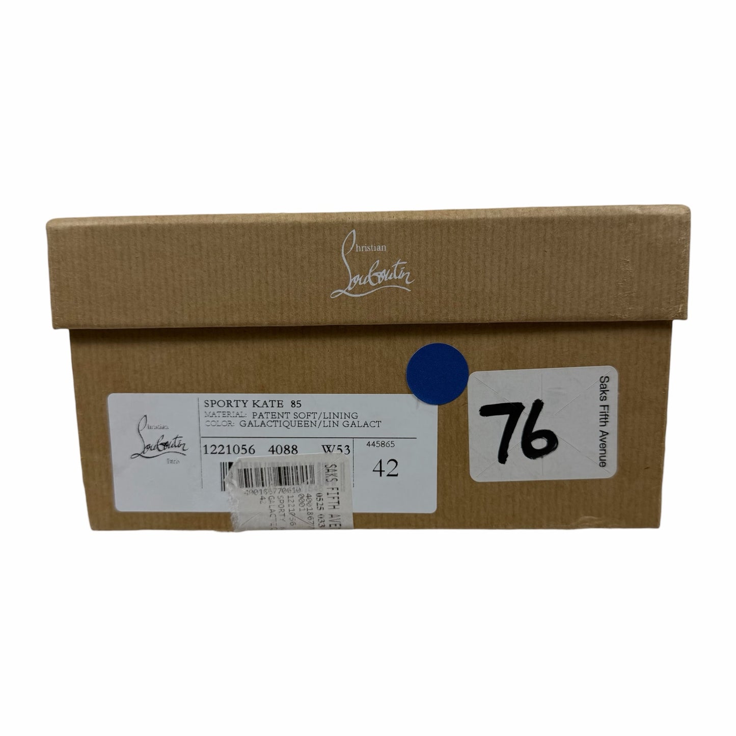 Christian Louboutin Sporty Kate 85 Patent Pump Galactiqueen Blue Size 42