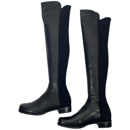 Stuart Weitzman 5050 Over the Knee Leather Boots Black Size 8M