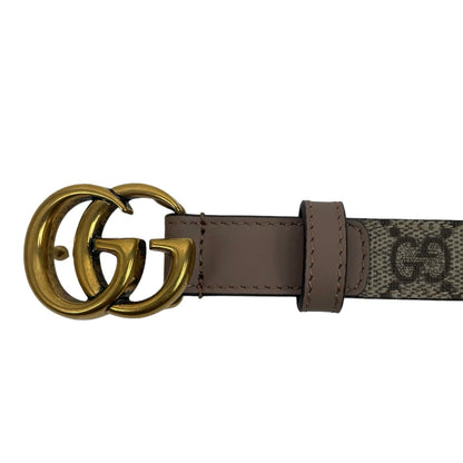 NEW Gucci Tess Supreme Monogram Calf Leather Belt Ebony Rose Size 75/30