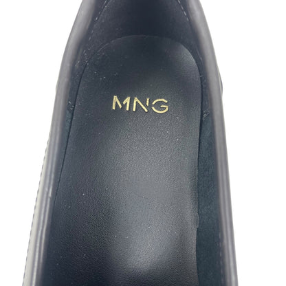 Mango MNG Square Toe Leather Penny Loafer Dark Grey Size 38/ US 7.5