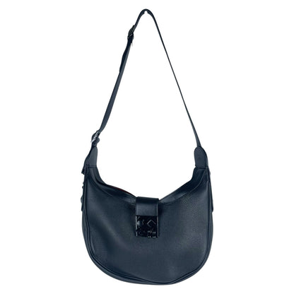 Christian Louboutin Carasky Small Empire Stud Leather Shoulder Bag Black