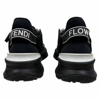 Fendi Flow Sneakers Zucca FF Logo Monogram Black White Size 11/ US 12