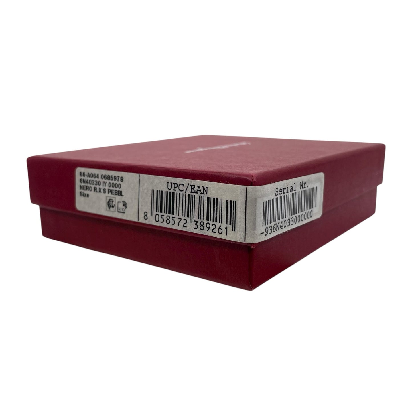 Salvatore Ferragamo Gancio Ellipse Skinny Leather Belt Size 80/32"