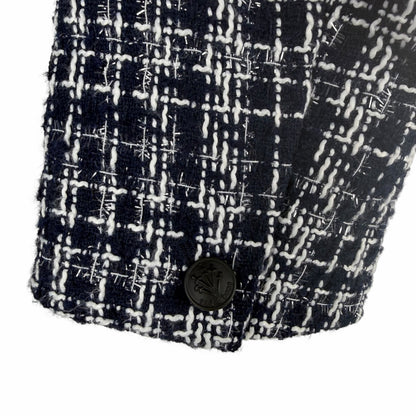 Rag & Bone Elvy Tweed Double Breasted Blazer Jacket Navy Size 12