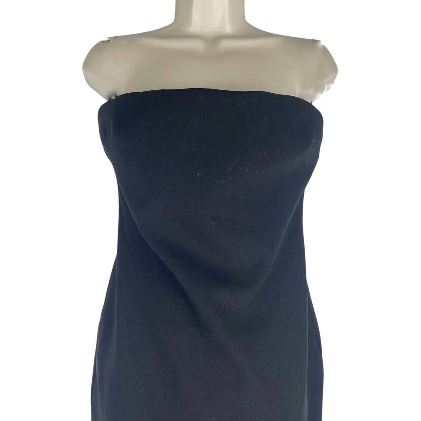 Cinq a Sept Strapless Rhinestone Fringed Sammy Midi Dress Black Size 6