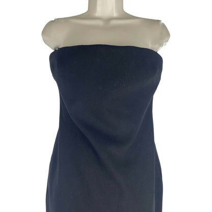 Cinq a Sept Strapless Rhinestone Fringed Sammy Midi Dress Black Size 6