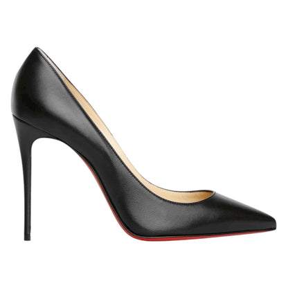 Christian Louboutin Decollete 554 100mm Kid Leather Pump Black Size 42
