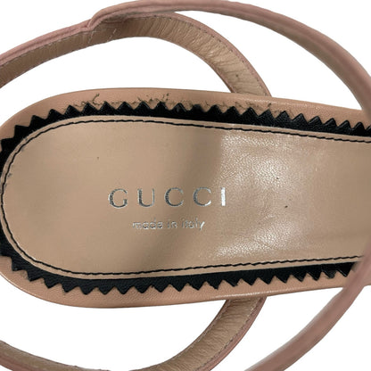 Gucci Malaga Kid Interlocking GG Studs 85mm Platform Sandal Pink Size 39.5