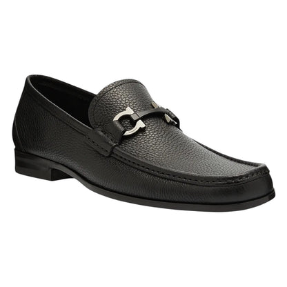Salvatore Ferragamo Grandioso Gancini Bit Leather Loafer Black Size 10.5EE