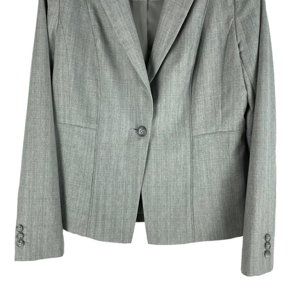 Classiques Entier Wool Blazer Jacket Suit One Button Light Gray Size 8