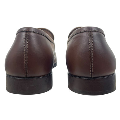 Salvatore Ferragamo Benson Burnished Side Buckle Leather Loafer Size 11E
