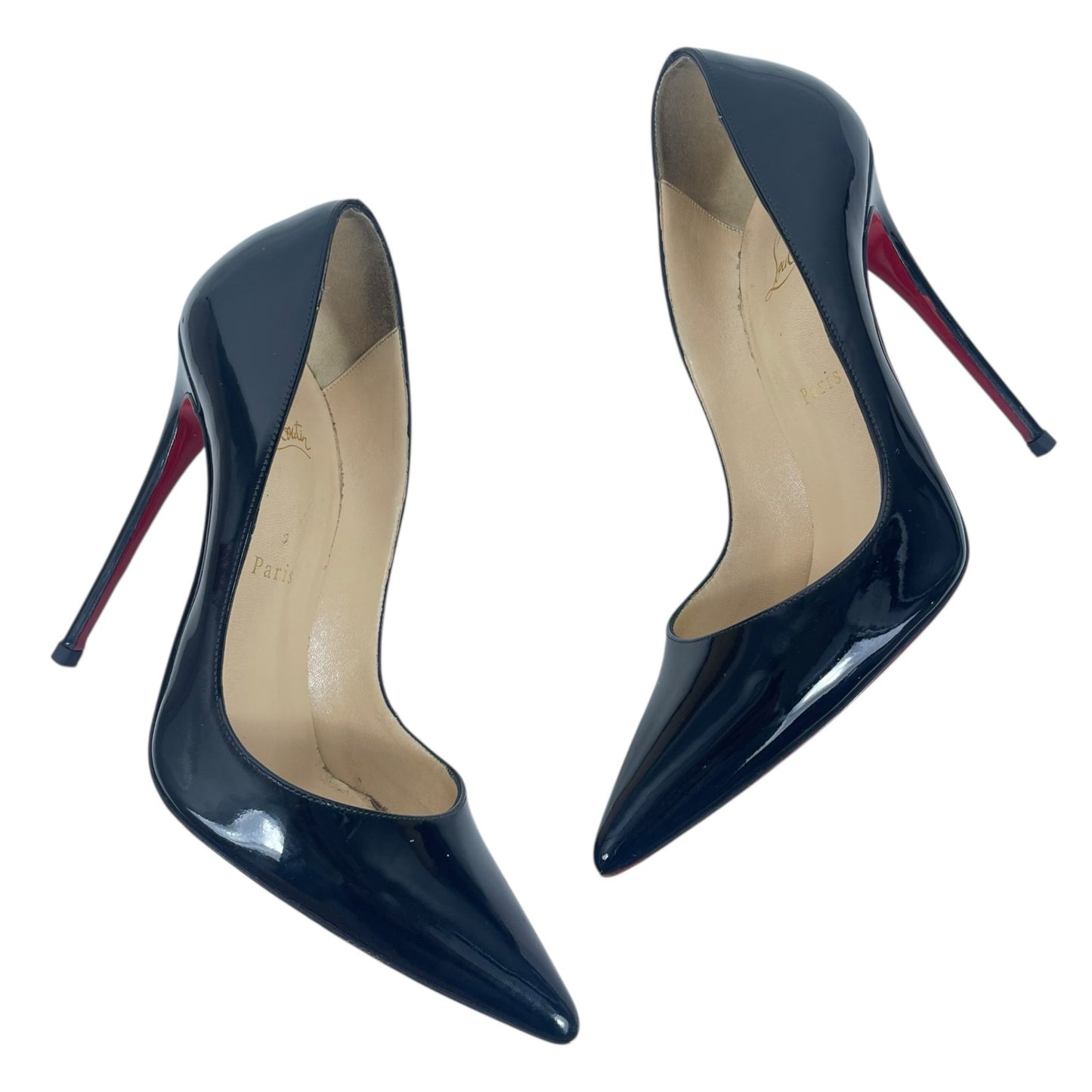 Christian Louboutin So Kate 120mm Patent Leather Pumps Black Size 39.5