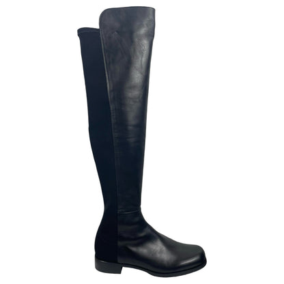 Stuart Weitzman 5050 Over the Knee Leather Boots Black Size 8M