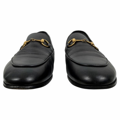 Gucci Brixton Leather Horsebit Loafers Mules Slide Black Size 36